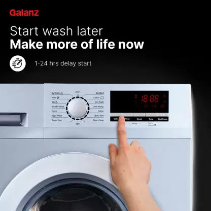 Galanz 7 kg Quick Wash Fully Automatic Front Load Washing Machine with In-built Heater Silver  (XQG70-F712DE)(OPEN BOX) Galanz 7 kg Quick Wash Fully Automatic Front Load Washing Machine with In-built Heater Silver  (XQG70-F712DE)(OPEN BOX)